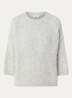 Grofgebreide pullover in alpaca wolblend - Lichtgrijs