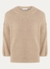 Grofgebreide pullover in alpaca wolblend - Donkerbeige