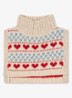 Belou fijngebreide nekwarmer in wolblend - Rood