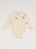 Cherry romper van  katoen met print - Beige
