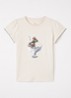 Famo T-shirt met pailletten - Gebroken wit