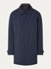 Bleriot gewatteerde trenchcoat met steekzakken  - Indigo
