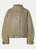 Narwaru jack van imitatieleer met waterafstotende coating - Donkerbeige