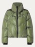 Nebula puffer jack met glanzende finish - Bronsgroen