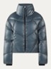 Nebula pufferjack met quilt patroon en steekzakken - Donkerblauw