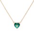 Crystal Heart ketting met kristal - Groen