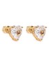 Crystal Heart oorknopjes met kristal - Wit