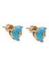 Crystal Heart oorstekers met kristal - Blauw