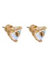 Crystal Heart oorstekers met kristal - Geel