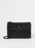 Kensington Mini schoudertas met strass - Zwart
