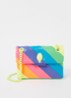 Mini Kensington crossbodytas van leer - Multicolor