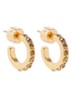 Small Crystal Huggie oorstekers met kristal - Goud