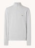 Fijngebreide pullover met halve rits - Grijsmele