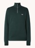 Fijngebreide pullover met halve rits - Groen
