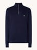 Fijngebreide pullover met halve rits - Donkerblauw