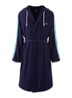 L Active badjas met logoborduring - Donkerblauw