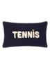 L Tennis sierkussenhoes 33 x 57 cm - Donkerblauw