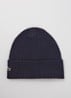 Muts van wol met logoborduring  - Donkerblauw