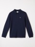 Polo van piqué katoen met logo - Donkerblauw