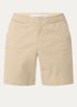 Straight fit korte joggingbroek met logo en steekzakken - Beige