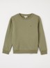 Sweater met logoborduring - Lindegroen