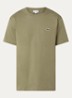 T-shirt met logoborduring  - Olijfgroen