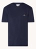 T-shirt met logoborduring - Donkerblauw