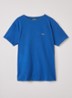 T-shirt met logoborduring - Donkerblauw
