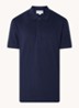 Tone-On-Tone regular fit polo van piqué katoen - Donkerblauw