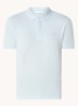 Tone-On-Tone regular fit polo van piqué katoen - Lichtblauw