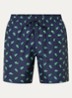 Uni zwemshorts met logo en steekzakken - Donkerblauw