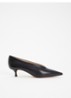 Babouche pump van leer - Zwart
