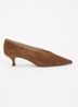 Babouche pump van leer - Bruin