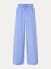 Ghala high waist straight fit broek met streepprint - Blauw