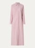 Shey maxi blousejurk met borstzak en stippenprint - Oudroze