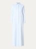 Shey maxi blousejurk met borstzak en stippenprint - Lichtblauw