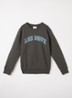 Brady Western sweater met flock logoprint - Donkergrijs