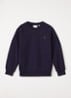 Core Contrast sweater met logoborduring - Donkerblauw