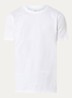 Flower T-shirt met logo- en backprint - Wit
