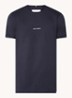 Lens T-shirt met logo - Donkerblauw