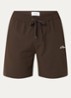 Stan zwemshorts met logo en steekzakken - Donkerbruin