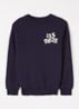 Sweater met logo - Donkerblauw