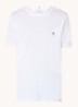 T-shirt van piqué katoen met borduring - Wit