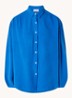 Abigail blouse met structuur - Royalblauw