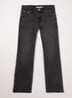 High waist wide leg jeans met stretch - Donkerblauw