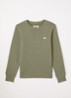 Sweater met logo - Olijfgroen