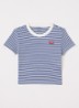 T-shirt met streepprint - Blauw