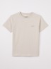 Vintage T-shirt met logoborduring - Beige