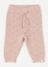 NBNLaguna grofgebreide babybroek met opengewerkt dessin - Roze