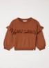NMFILondon sweater met volant - Taupe